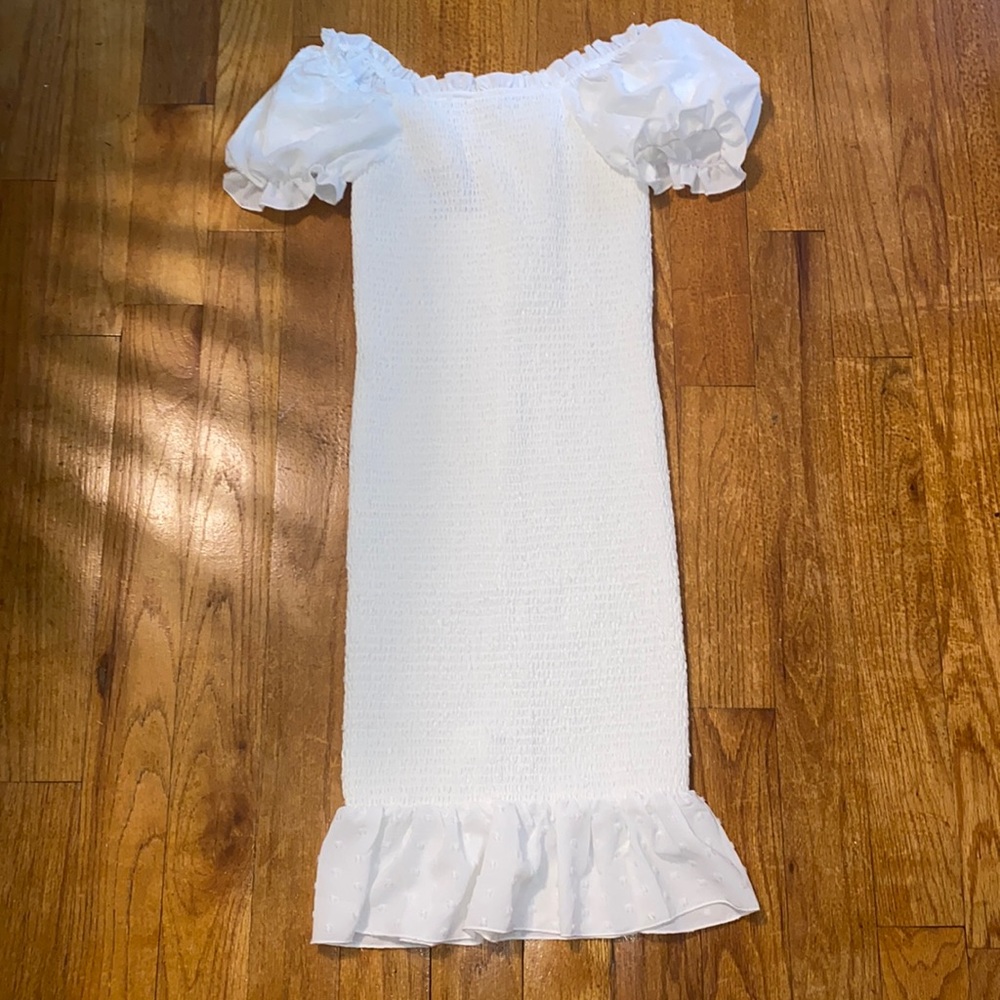 White Bodycon Midi Dress